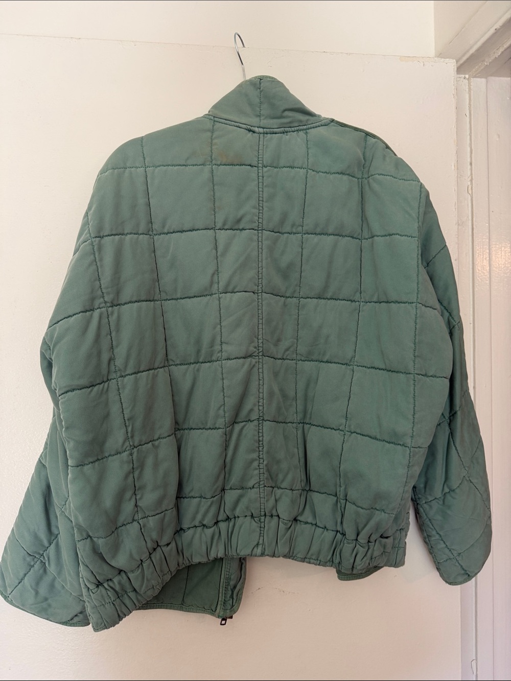 Free People Women’s M Teal Dolman Quilted Knit Jacket *see description - Picture 5 of 7